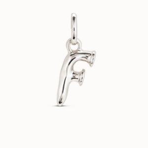 UNOde50 Silver Initial Charm Dame Una “F”  #CHA0032 - New with tags